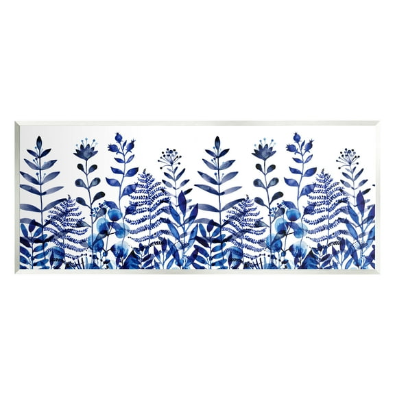 Stupell Industries Blue Sprouting Botanical Herbs Botanical & Floral Painting Unframed Art Print Wall Art