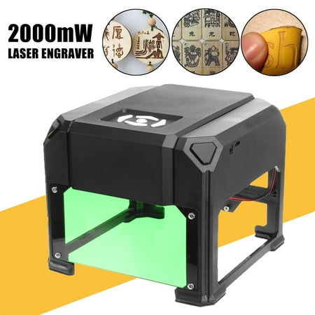 Solvent Printer Cutter 2000mW New Style USB Laser Engraver Printer Cutter Carver Engraving Machine DIY Logo Marking 80x80mm ()