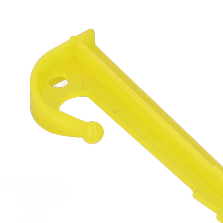 50-Pack 5.5 Inch Plastic Tent Pegs – Heavy Duty Serrated Tarp Stakes For Sand, Soil, Camping, Lawn (Yellow)