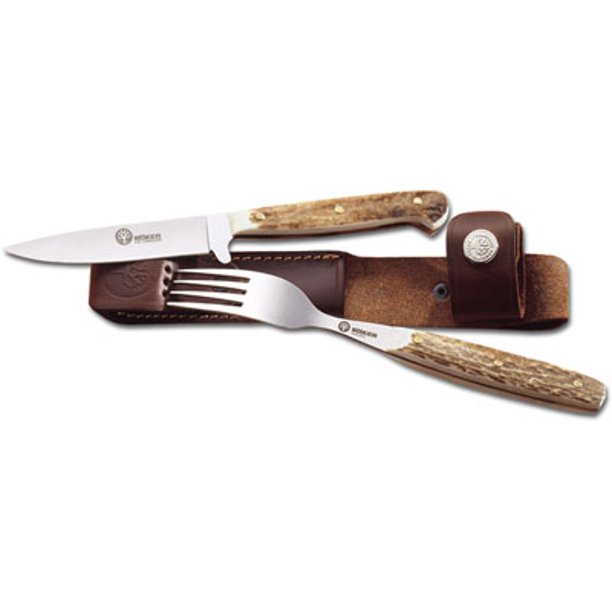Boker Salida Stag Fork & Knife Set 2 Pc