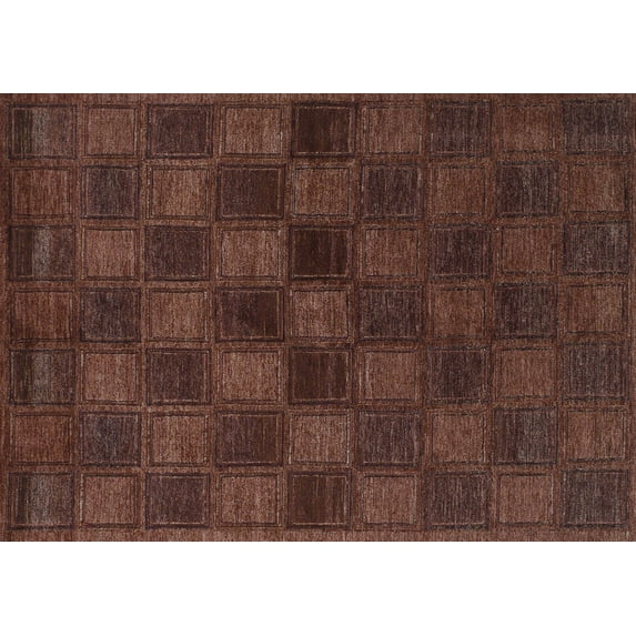 Ahgly Company Indoor Rectangle Abstract Light Blue Modern Area Rugs, 2' x 3'