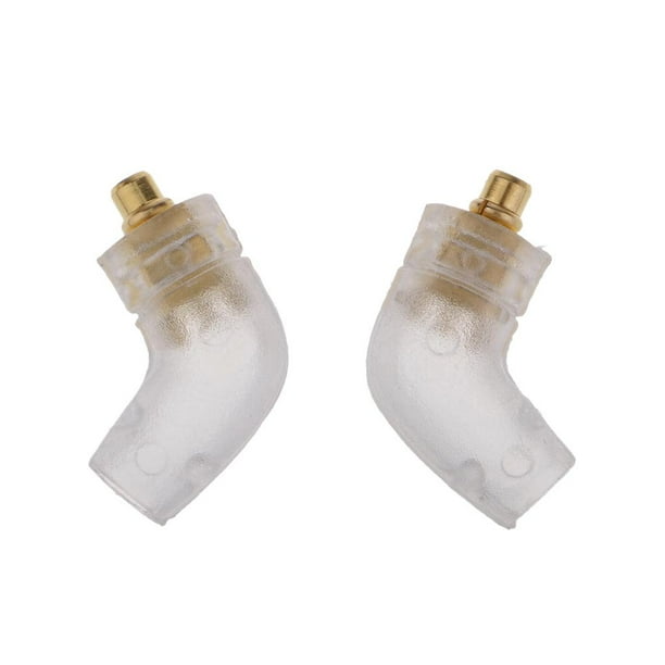 Par de auriculares macho para SE215 SE535 UE900, conector DIY para auriculares blanco