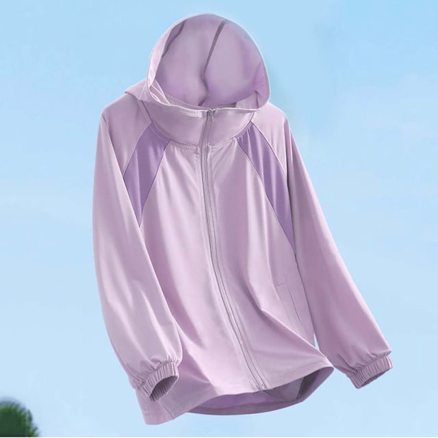 Chaquetas y abrigos casuales con capucha de manga larga para niños y niñas, ropa de verano con protección solar, holgada y transpirable, tops para niños