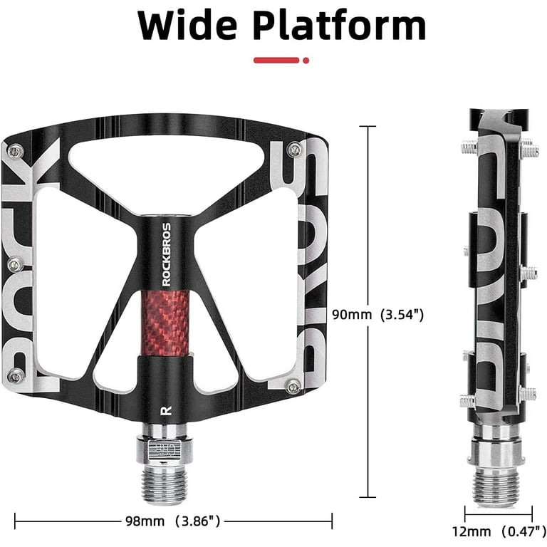 ROCKBROS Mountain Bike Pedals MTB Pedals CNC Non Slip Lightweight