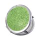 thumbnail image 1 of EeaseMX 1 espejo plegable creativo de doble cara, espejo cosmético portátil con diamantes de imitación para niñas y mujeres, color verde claro., 1 of 7