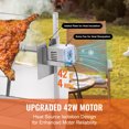 thumbnail image 6 of KFFKFF Charcoal Spit Rotisserie Grill, Windscreen-Protected, BBQ for Whole Pig, Lamb, Goat, 35" Size, Supports Up to 90 Lbs, Includes Electric 42W Motor, Stainless Steel Construction, 6 of 9