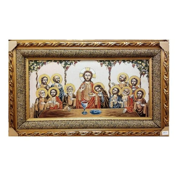 Orthodox Last Supper Framed Tapestry