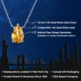 thumbnail image 2 of Gem Stone King 14K White Gold Yellow Citrine Pendant Necklace for Women | 1.07 Cttw | Gemstone November Birthstone | Pear Shape 9X6MM | With 18 inch Chain, 2 of 6