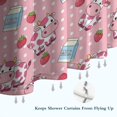 thumbnail image 6 of Pink Cow Milk Strawberry Pattern Shower Curtain 84"x72" ,Bathroom Decorative Shower Curtains Set with 12 Hooks,Modern Waterproof Washable Shower Curtain, 6 of 6