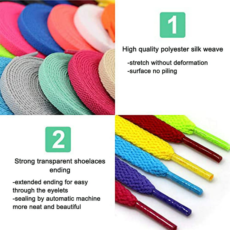  XINIFOOT [2 Pairs] Colored Flat Shoelaces Shoe Laces Strings  for Sports Shoes Boots Sneakers Skates -Beige : Clothing, Shoes & Jewelry