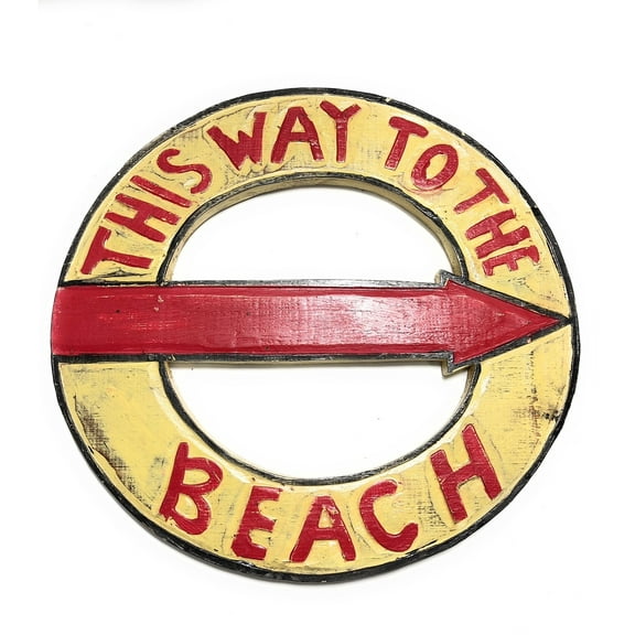 This Way To The Beach Sign 16" - Cottage Coastal Decor | #bds1207640