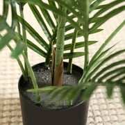 DR.Planzen 3 Feet Fake Majesty Palm Plant Artificial Majestic Palm Faux Ravenea Rivularis in Pot for Indoor Outdoor Home Office Store, Great Housewarming Gift, Set of 1