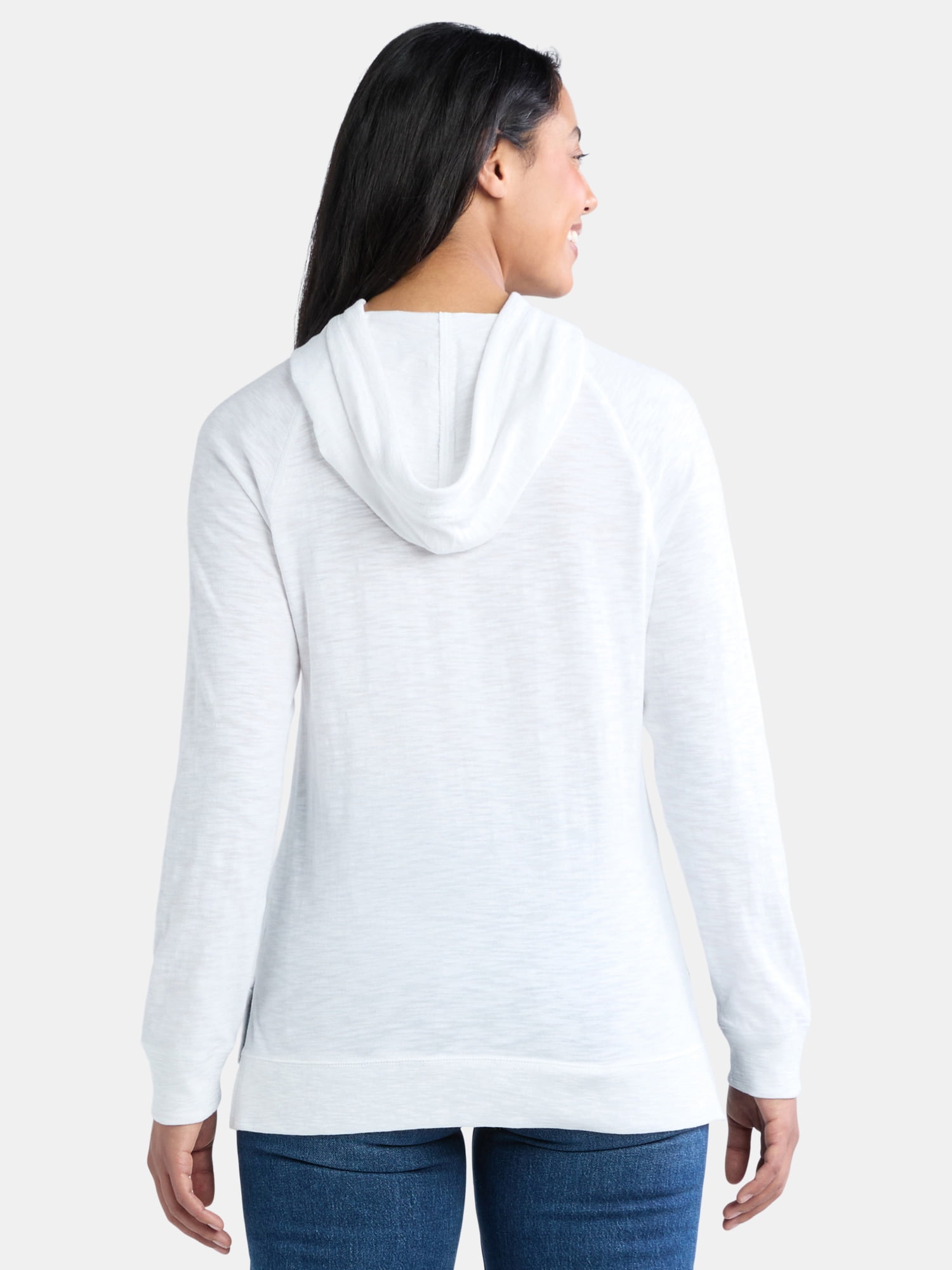 Time and Tru Women's Slub Jersey Hoodie, Sizes XS-XXXL