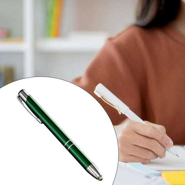 Bolígrafo de Prensa Hugo con Punta Iluminada de 1,0mm y Linterna LED Verde