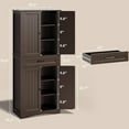 thumbnail image 2 of Gizoon 71'' Kitchen Pantry Storage Cabinet, Freestanding Pantry Organizers and Storage Cabinet with 4 Doors and 4 Adjustable Shelves, Tall Cabinet with Large Drawer for Kitchen, Living Room, Bathroom, 2 of 18