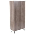 thumbnail image 5 of Emma + Oliver 59.25"H 6 Cube Storage Organizer Bookcase, Metal Legs - Rustic Wood Grain Finish, 5 of 6