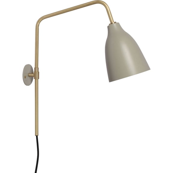 Renwil Browne Wall Sconce in Matte Brass and Siemens Gray