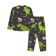 thumbnail image 2 of Bingfone Womens Pajama Sets Dinosaur Skeleton Print,Long Sleeve Loungewear Pajamas Set-Medium, 2 of 9