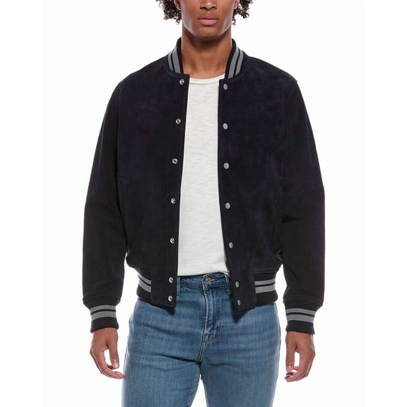 Diesel mens Suede Jacket, 50, Blue