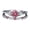 Pink, variant on Stainless Steel 925 Silver Diamond Ring Inlaid Design for Women, Valentine's Birthday Gift