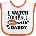 thumbnail image 3 of Inktastic I Watch Football with My Daddy Boys or Girls Baby Bib, 3 of 4