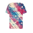 thumbnail image 4 of successthop Patriotic Shirts for Women Flags Plus Size USA Birthday T Shirt Holiday Top V Neck 3/4 Sleeve Clothes 3XL, 4 of 5