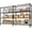 70.8" W x 59.4" H x 15.7" D, variant on 70"H Storage Shelves L-shaped 1325 LBS Heavy Duty Metal Shelving 5-Tier Wire Shelving for Corner Storage Rack Adjustable Pantry Shelf for Kitchen Pantry, 70.8" H x 70.5" W x 15.8" D