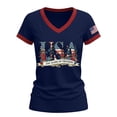 thumbnail image 4 of kaondbfi Summer Tops for Women Women's 250Th Anniversary Print V Neck T Shirt 250Th Anniversary Tshirt Patriotic Tee Womens Essentials Fashion Clothing, 4 of 7
