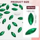 thumbnail image 3 of Uxcell 100 Pack Rhinestones de Ojo de Caballo 0.79" x 0.35" Pegatinas de Rhinestones Planos de Acrílico para Manualidades de Bricolaje Verde Oscuro, 3 of 6