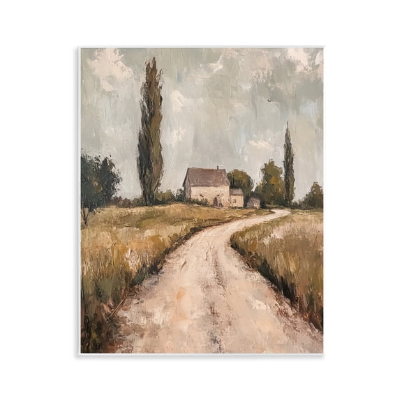 Stupell Industries Painterly Quiet Country Landscape & Nature Painting Unframed Art Print Wall Art, 11 x 14