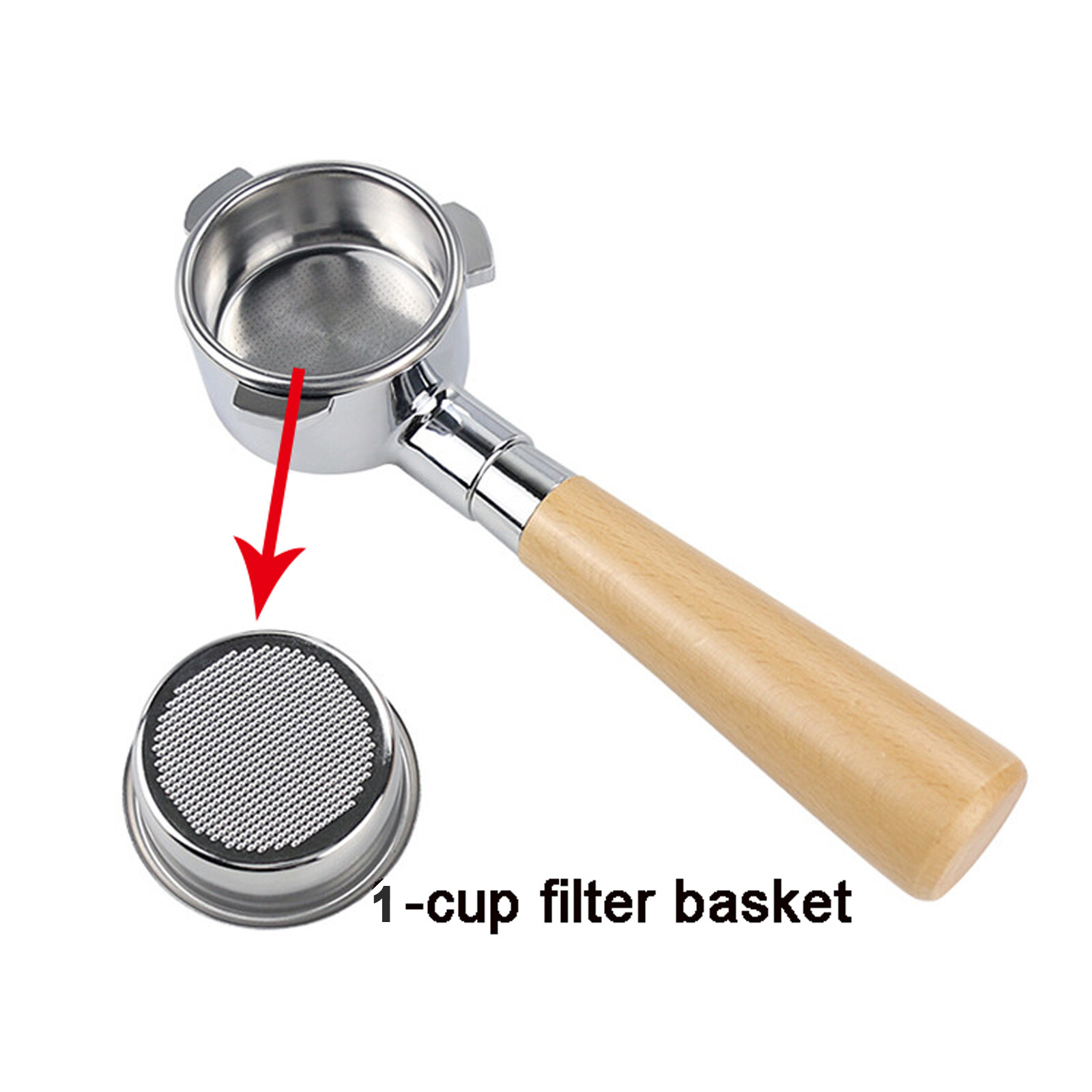 Premium 54mm Naked Bottomless Portafilter, Compatible with Breville Barista BES 870/878/880 Replacement Breville Bottomless Portafilter, Include Filter Basket - image 4 of 8