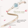 thumbnail image 3 of Pulsera difusora de aceite esencial, pulsera de aromaterapia, joyería de acero inoxidable con medallón de cuero con 8 almohadillas de repuesto lavables, regalos de cumpleaños para mujeres, novia, madre, hermana, tía MFZFUKR HMHZ586, 3 of 5