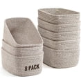 thumbnail image 1 of Canastas de almacenamiento Snuvid, 8 piezas, tejido de cuerda, 29 x 19 x 12 cm, marrón, 1 of 7