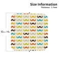 thumbnail image 3 of Bingfone Vintage Colorful Mustache Leather Drinks Coasters with Set of 6,Suitable for Home Kitchen,Coffee Cup Coasters Home Gift, 3 of 9