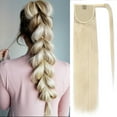 thumbnail image 1 of SEGO Clip in Hair Extensions Human Hair 100% Remy Human Hair Wrap Around Ponytail Extension Thick Long Straight Hairpiece with Comb Magic Paste Pony Tail, 1 of 7