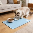 thumbnail image 4 of SIfdSeng Feeding Mat Guard Easy Clean Cat Food Bowl Placemat Tray, 4 of 6
