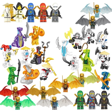 Ninjago Minifigures 32Pcs Serpentine Kai Jay Sensei Wu Master Custom action figures Building Blocks Toys Set