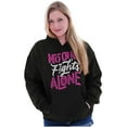 thumbnail image 3 of No One Fights Alone Breast Cancer Women Plus Size Graphic Pullover Hoodie Brisco Brands 2X, 3 of 4
