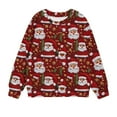 thumbnail image 2 of Wancir Toddler Boys Girls Christmas Sweatshirts Kids Ugly Xmas Pullover Funny Santa Reindeer Truck Shirts Tops 1-12 Years, 2 of 5