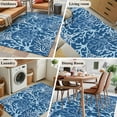 thumbnail image 6 of Navy Blue Coral Coastal Area Rug 3x5 FT, Non Slip Entryway Bedside Carpet, Ocean Nautical Seaside Beach Washable Soft Floor Carpet Indoor Mat Non-Shedding Throw Rug for Dorm Kitchen Home Office, 6 of 9