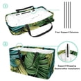 thumbnail image 4 of Tropical Jungle Palm Leaves Large Capacity Reusable Oxford Cloth Laundry Organizer: Foldable Laundry Basket, Bag, and Picnic Basket, 4 of 7