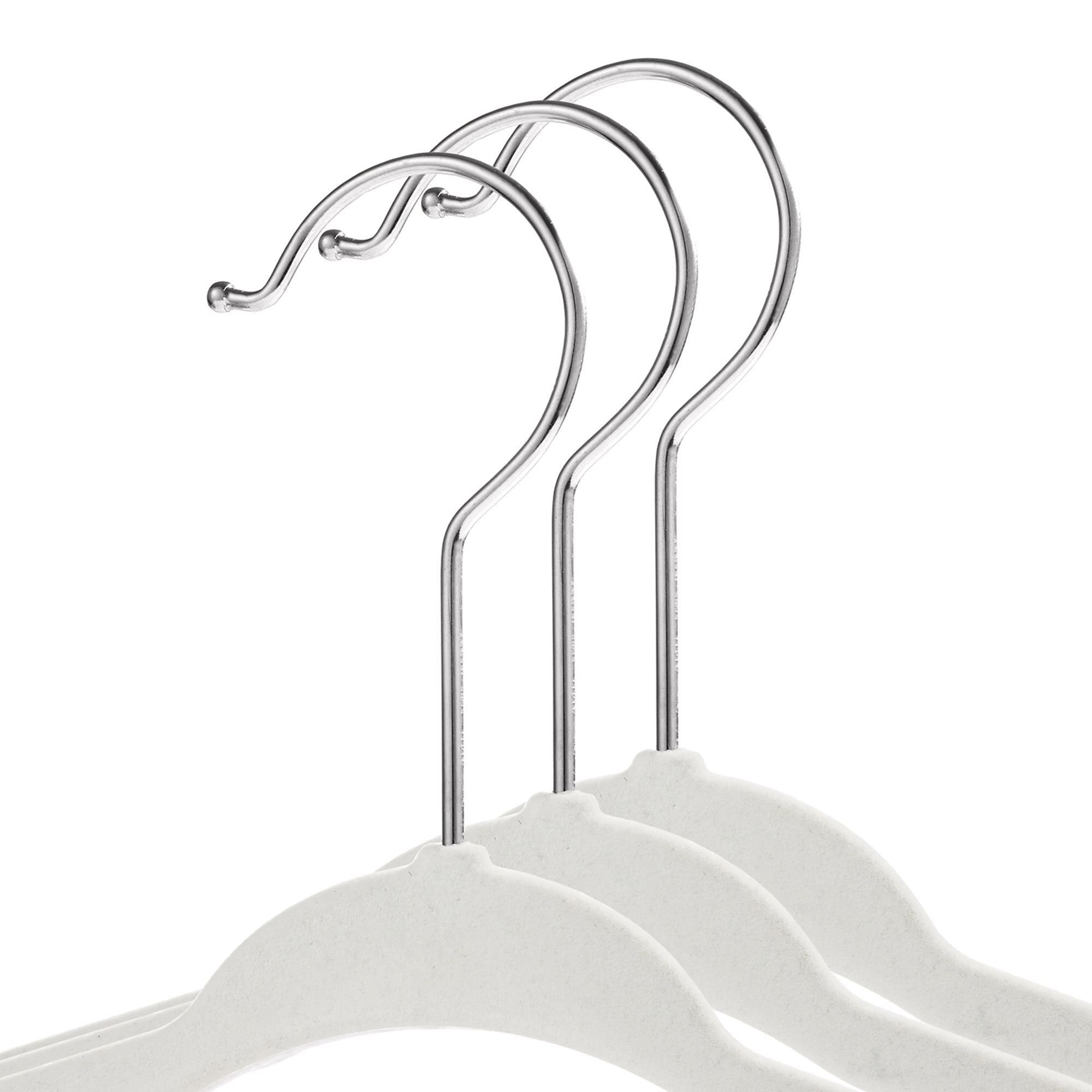 Casafield 100 Velvet Baby Hangers for Infant & Toddler Clothes, 11" - Ivory