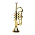 thumbnail image 1 of 2x Accesorios musicales de metal, de simulación, Mini juguete, teclas coloridas, instrumento de trompeta para más de 3 , regalos para niños, 1 of 3