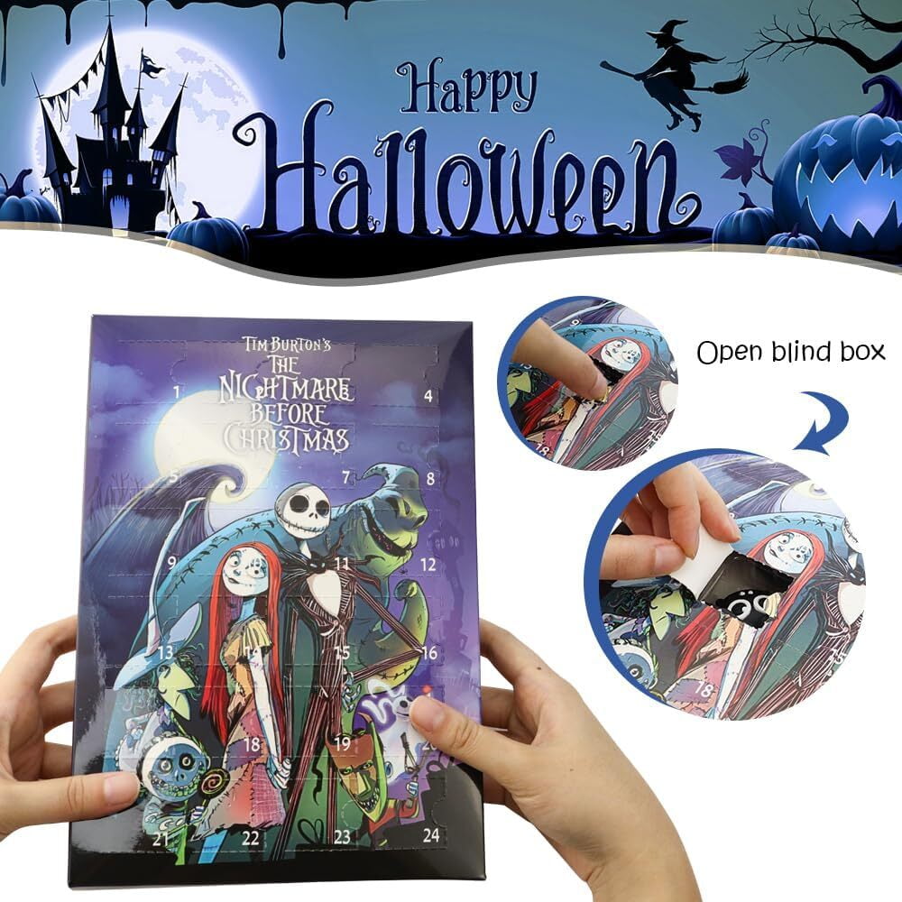 Christmas Skull Jack Figure Blind Box, 2025 Xmas Advent Calendar Box, New Year Toys Surprise Box