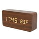 thumbnail image 4 of Reloj despertador digital Jadeshay de madera LED alarma para dormitorio, 4 of 8