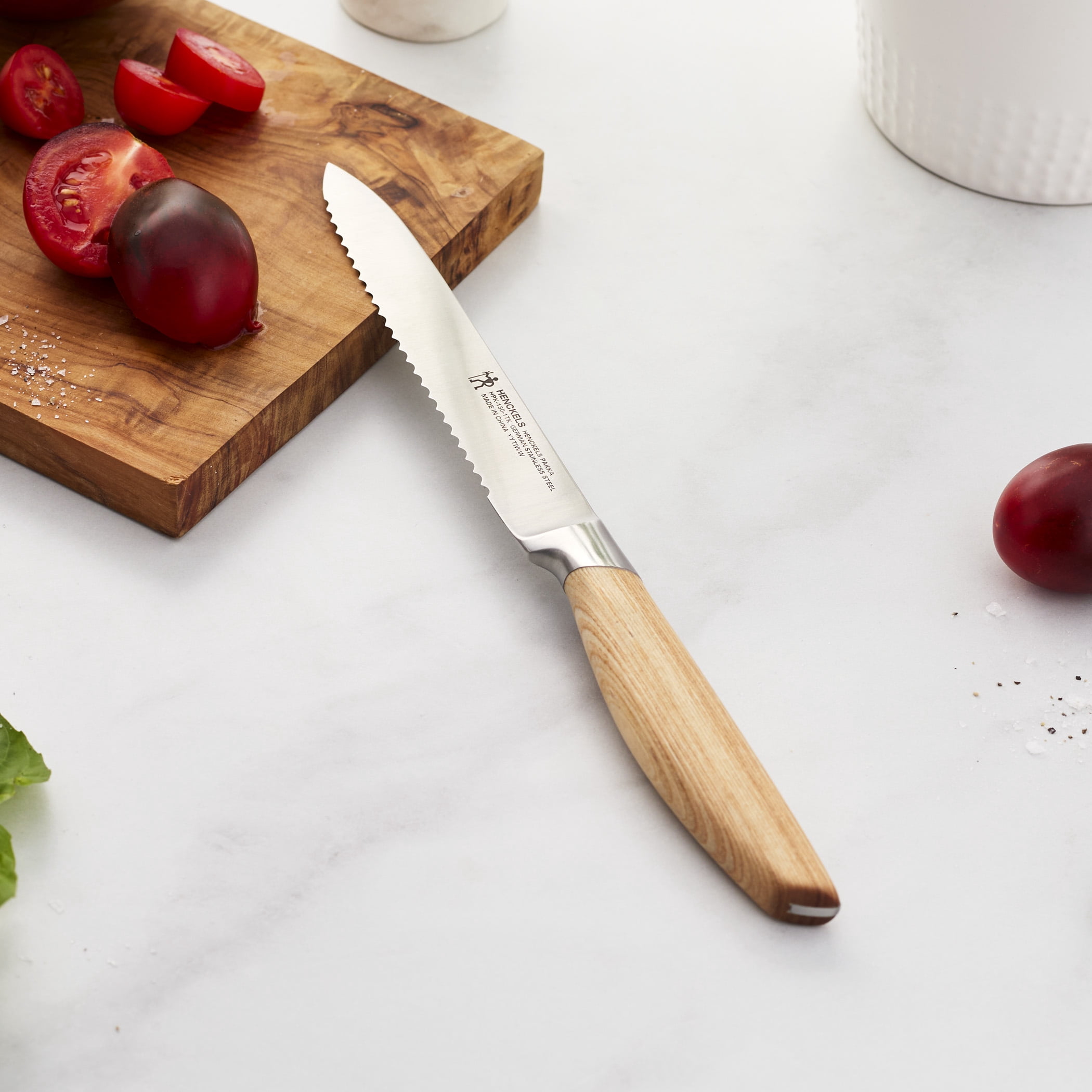 Henckels Pakka 5-inch Serrated Utility Knife