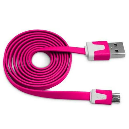 Importer520 Hot Pink 0.9m 3 Ft (Extra Long) Micro USB Data Sync Charger Cable forMotorola ATRIX (Best Rom For Atrix 4g)