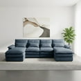 thumbnail image 3 of SOULART 110" Cloud Sofa,Blue U shaped Sectional couches for living room, modular couch with Chaise, 3 of 9