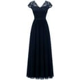 thumbnail image 3 of Homenesgenics Plus Size Womens Dresses Linen and Deni 4xl Women formal Wedding Bridesmaid Long Evening Party Prom Ball Gown Cocktail Dress, 3 of 3