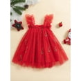 thumbnail image 3 of Spewahor Toddler Baby Girl Summer Dress 6 12 18 24 Months 2T 3T 4T Sleeveless Square Neck Candy Cane/Plaid Print Tutu Dress, 3 of 8